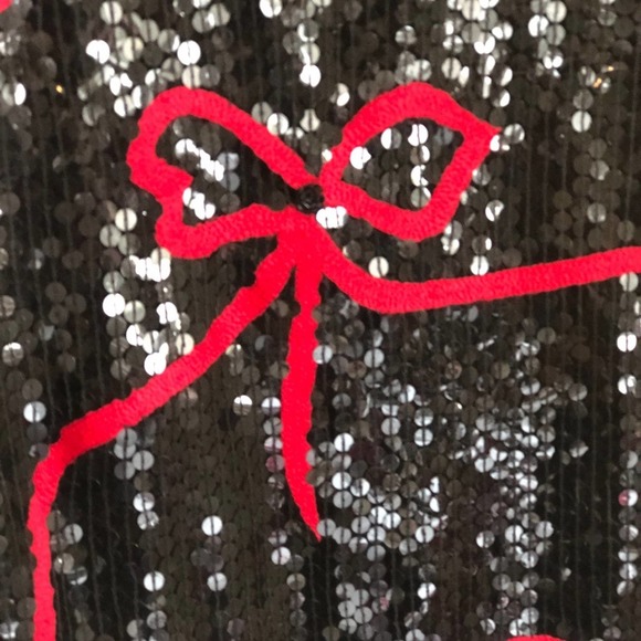 Sequin Black and Red Top - Picture 6 of 11